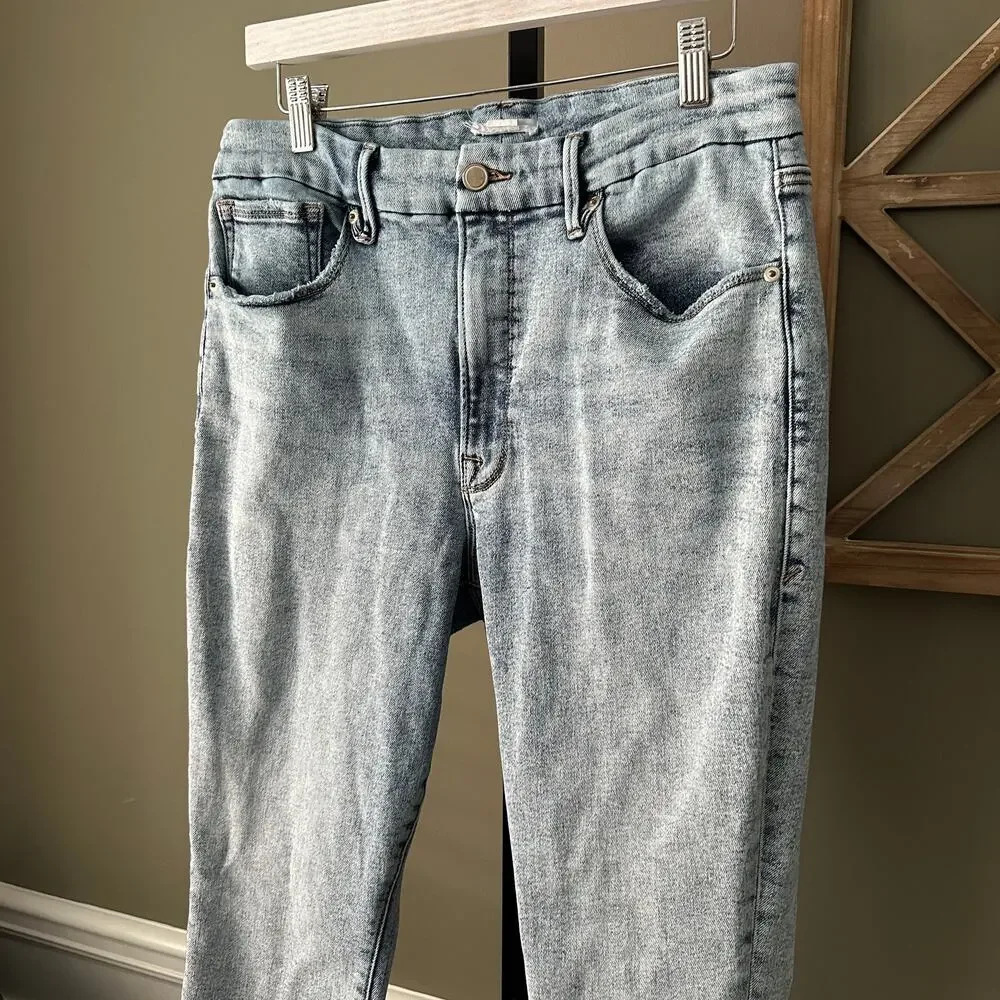 Good American Light Wash Skinny Jeans Ankle Size 15 - Picture 3 of 7